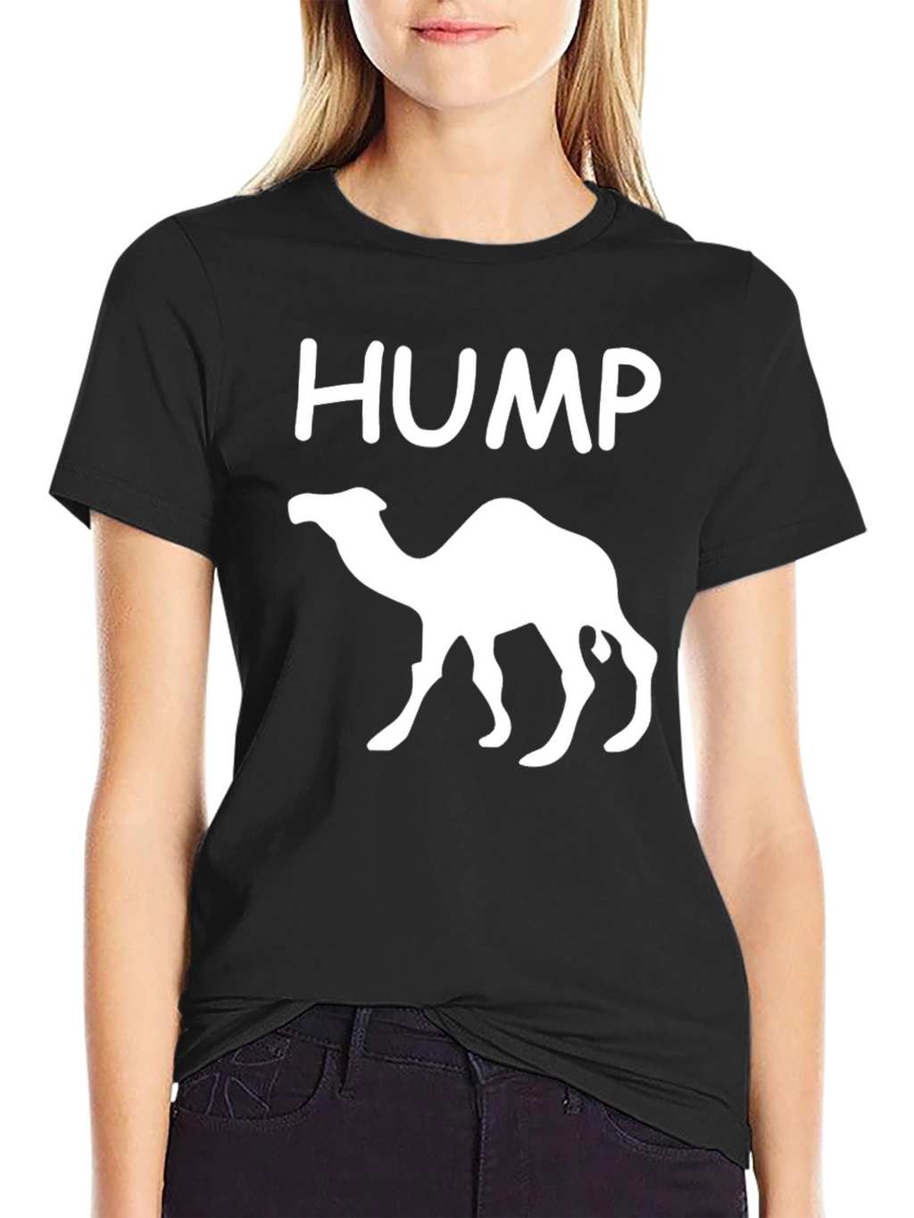HUMP Camel Graphic Tee - Black Crew Neck T-Shirt