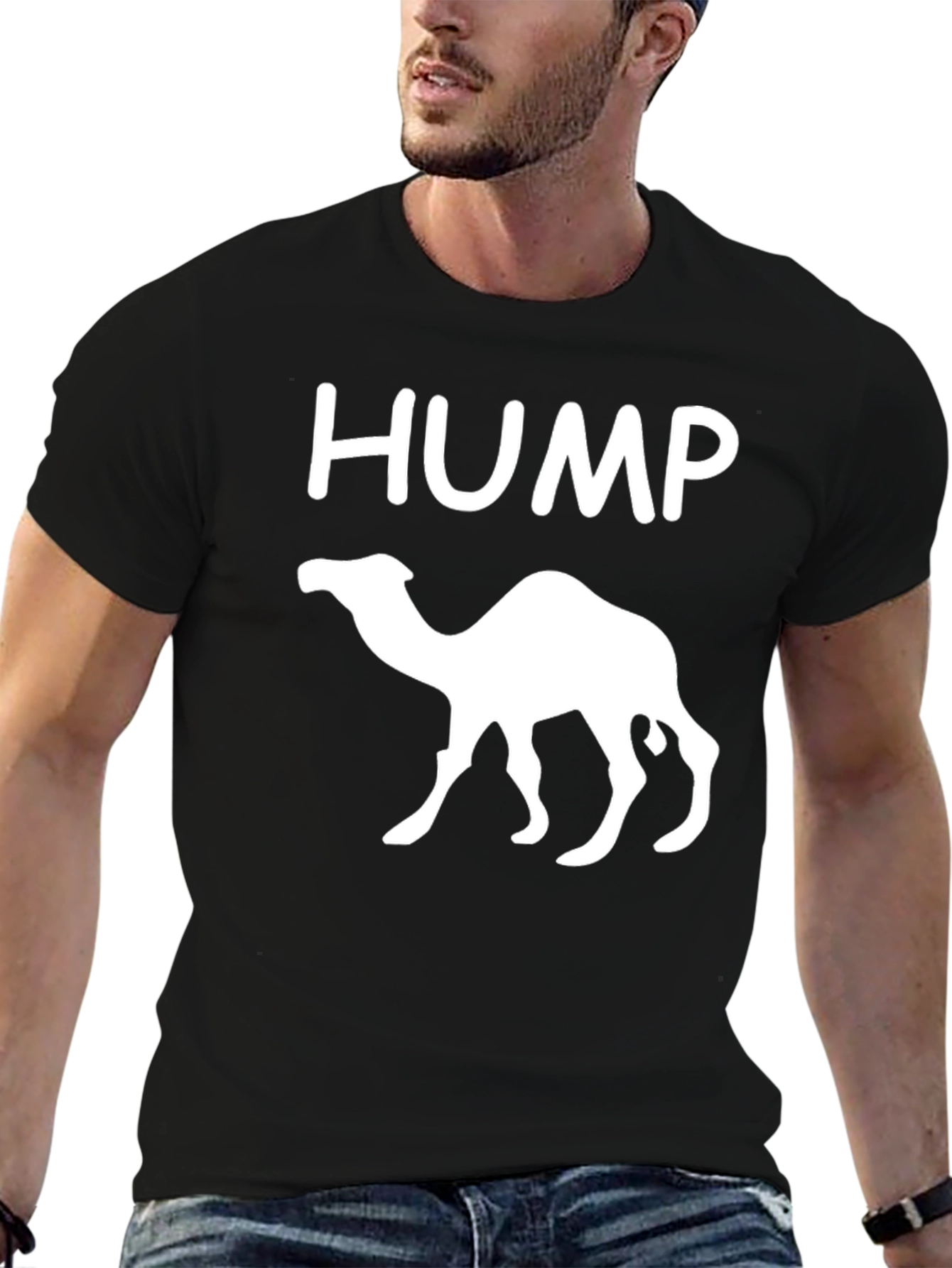 HUMP Camel Graphic Tee - Black Crew Neck T-Shirt