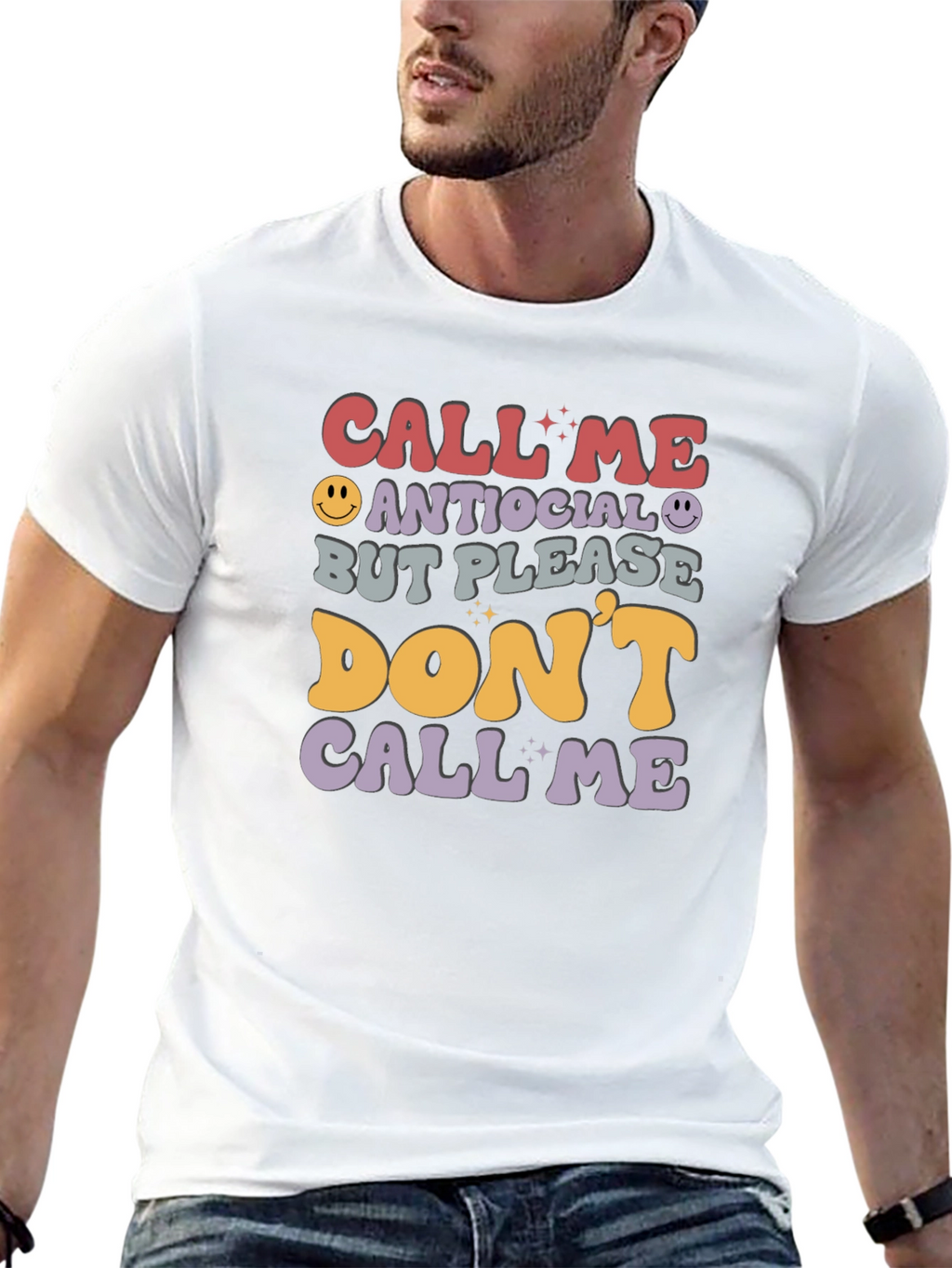 Antisocial Funny Graphic T-Shirt