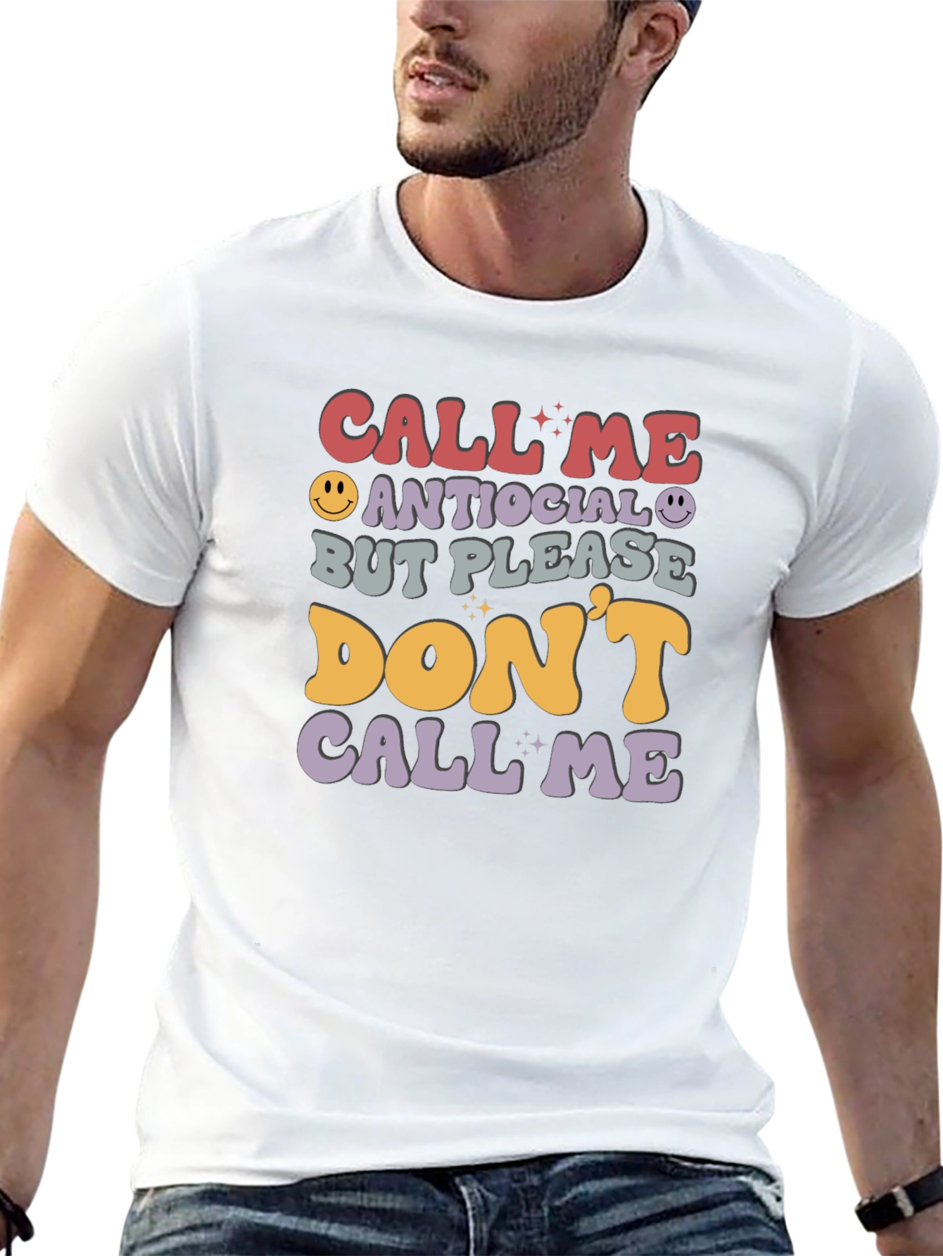 Antisocial Funny Graphic T-Shirt