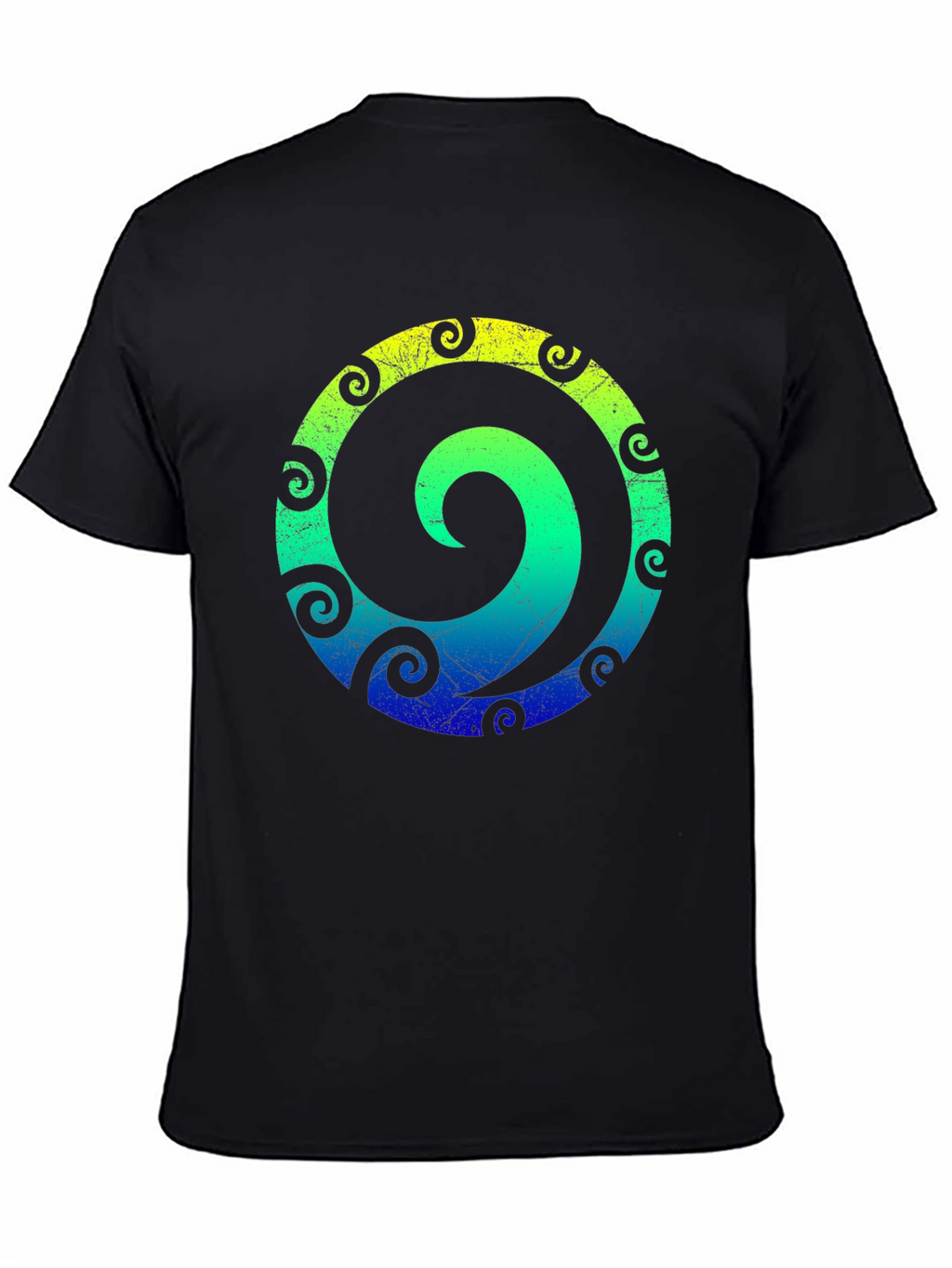 Spiral Graphic Tee - Stylish Mens Black T-Shirt
