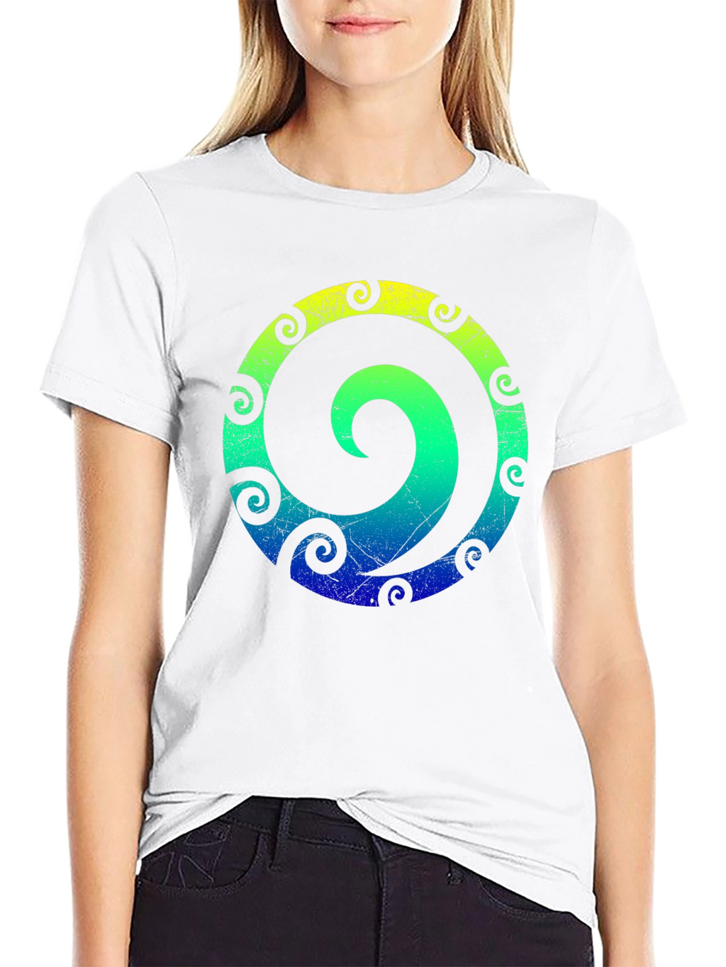 Spiral Graphic Tee - Stylish Mens Black T-Shirt