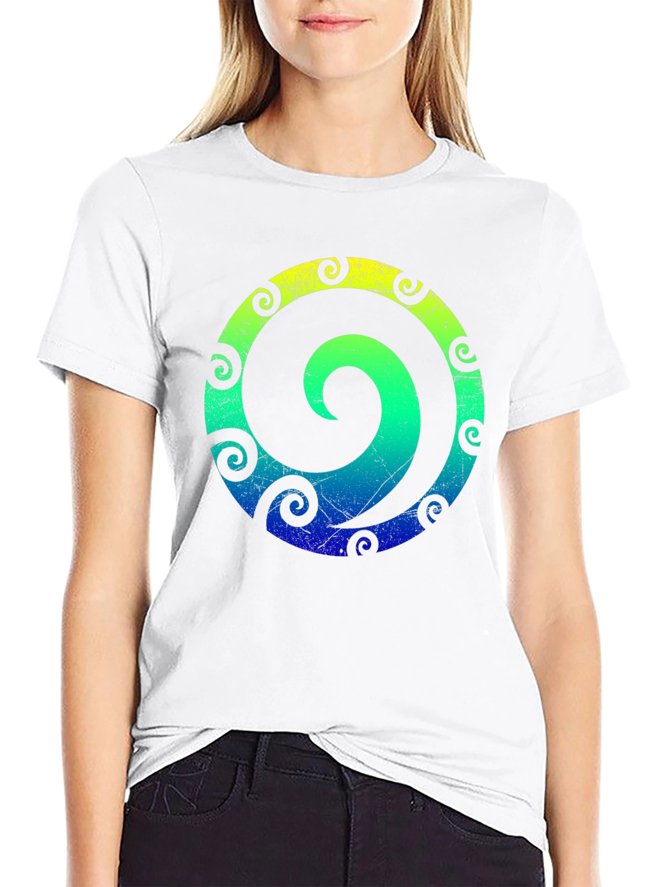 Spiral Graphic Tee - Stylish Mens Black T-Shirt