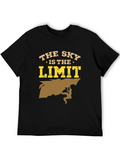 The Sky is the Limit Black Graphic T-Shirt