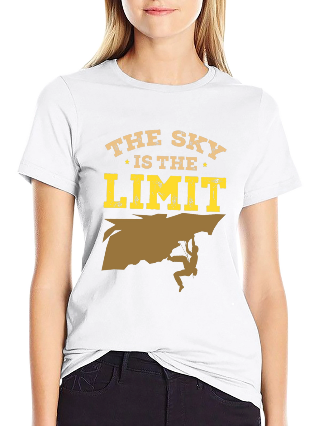 The Sky is the Limit Black Graphic T-Shirt