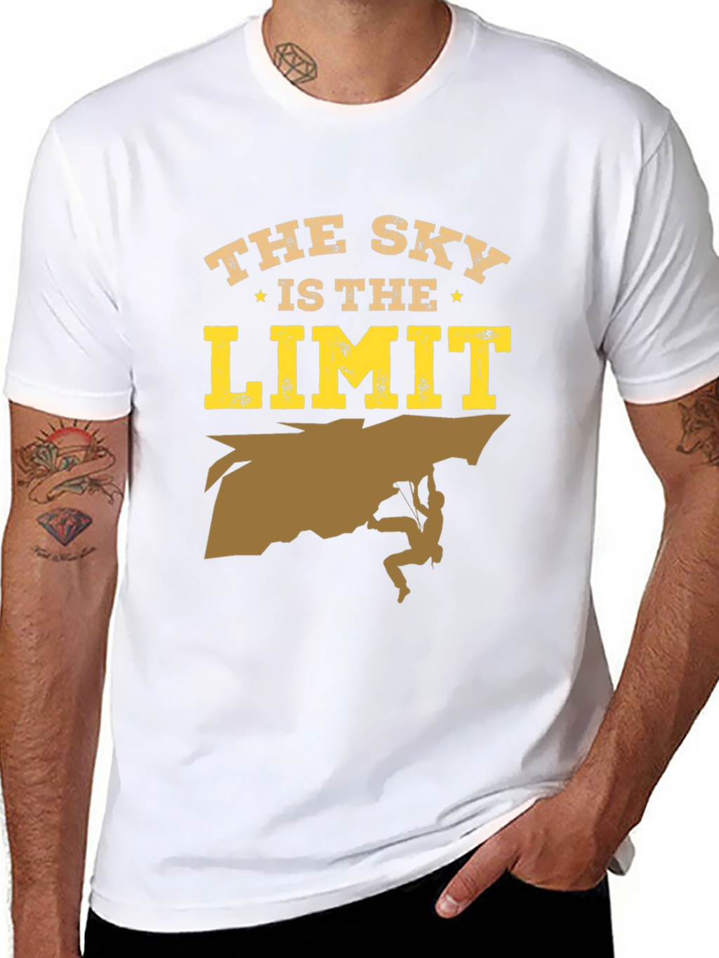 The Sky is the Limit Black Graphic T-Shirt