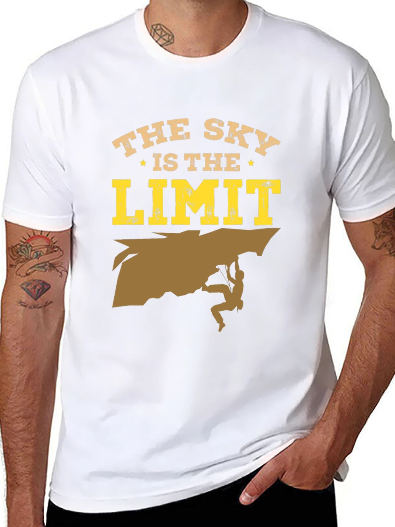 The Sky is the Limit Black Graphic T-Shirt