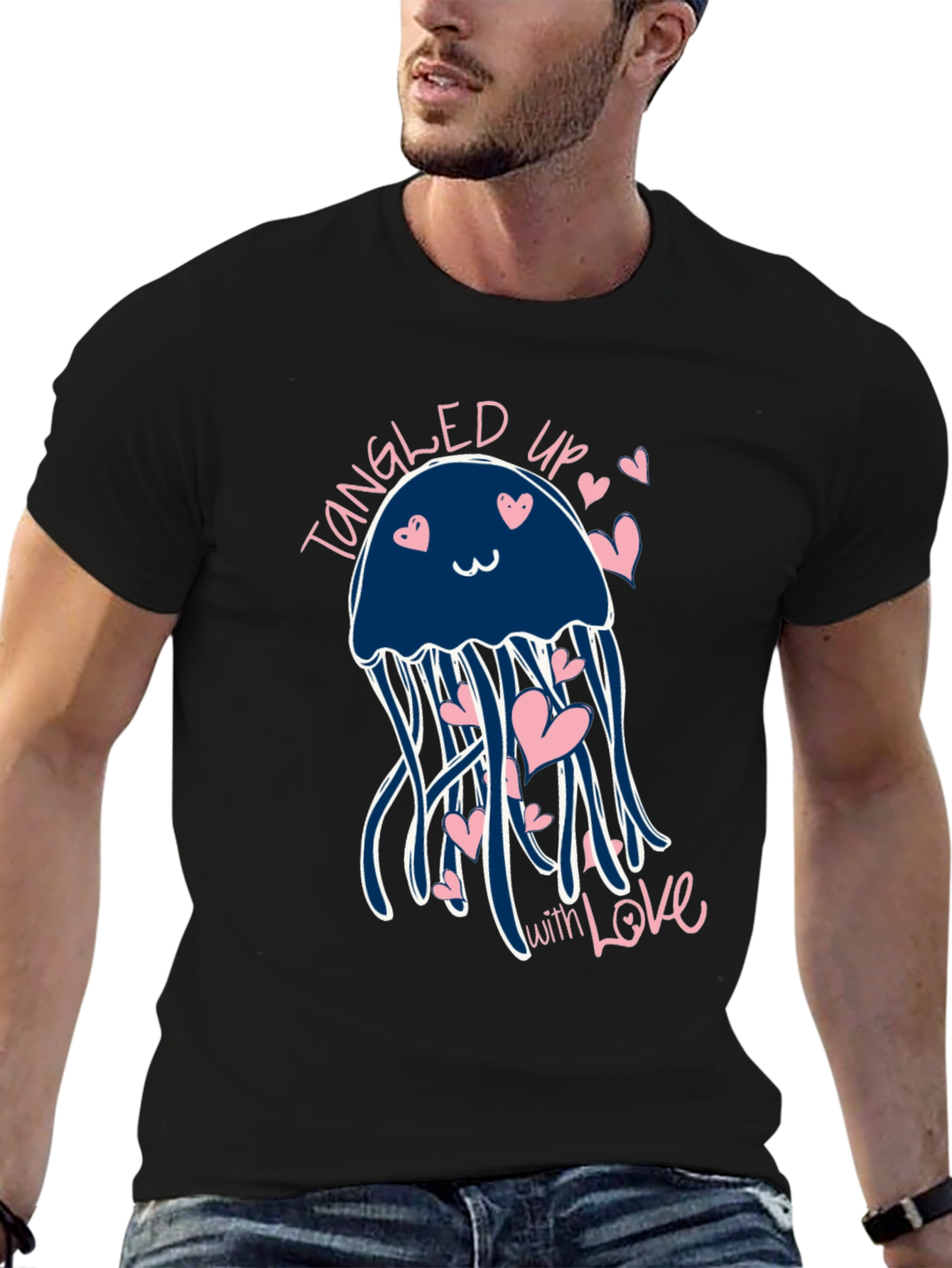 Tangled Up in Love Jellyfish Graphic T-Shirt