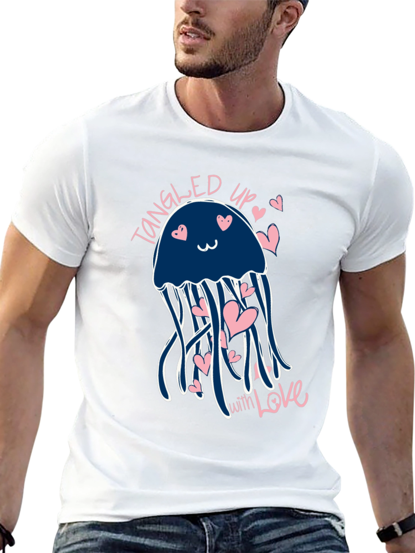 Tangled Up in Love Jellyfish Graphic T-Shirt