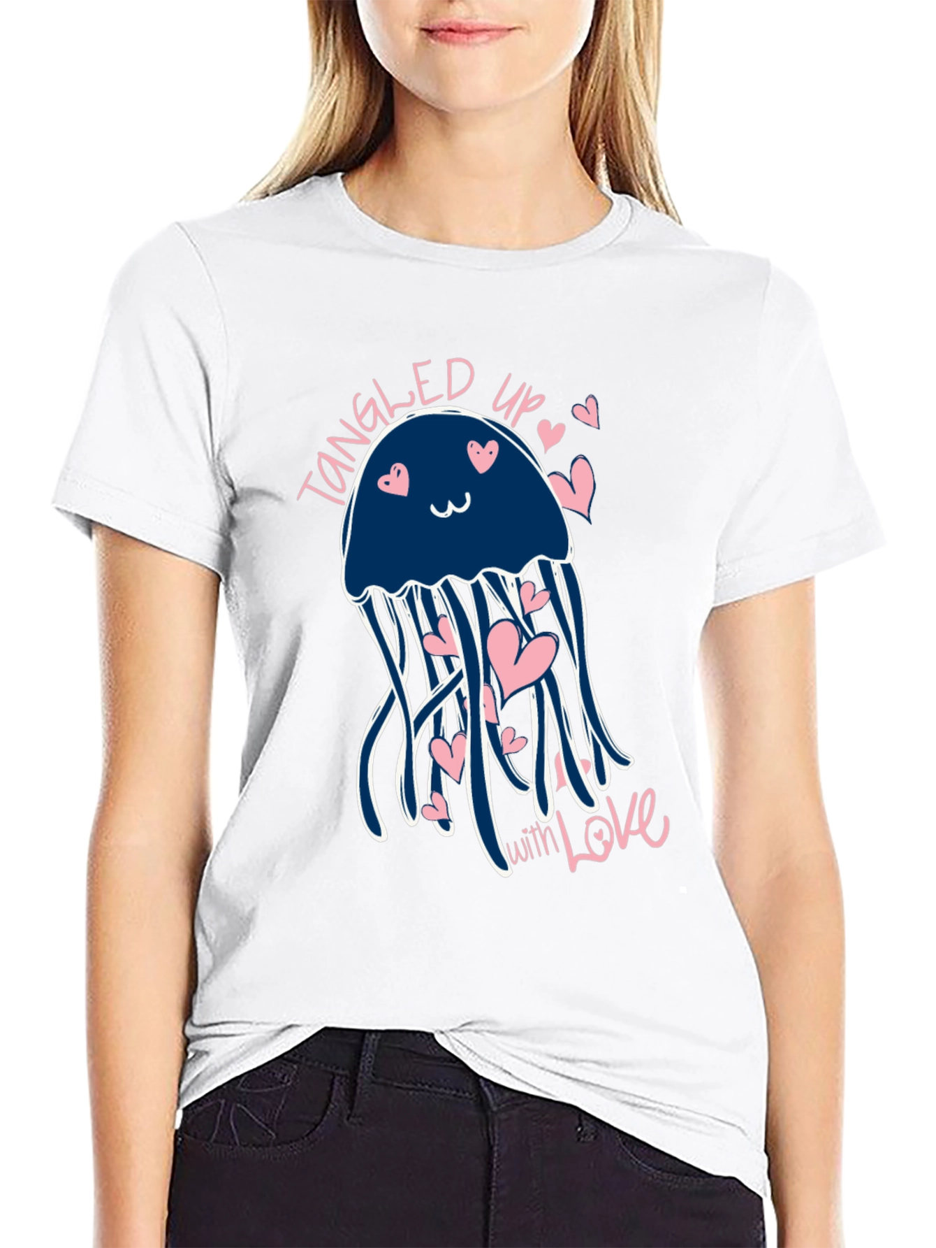 Tangled Up in Love Jellyfish Graphic T-Shirt