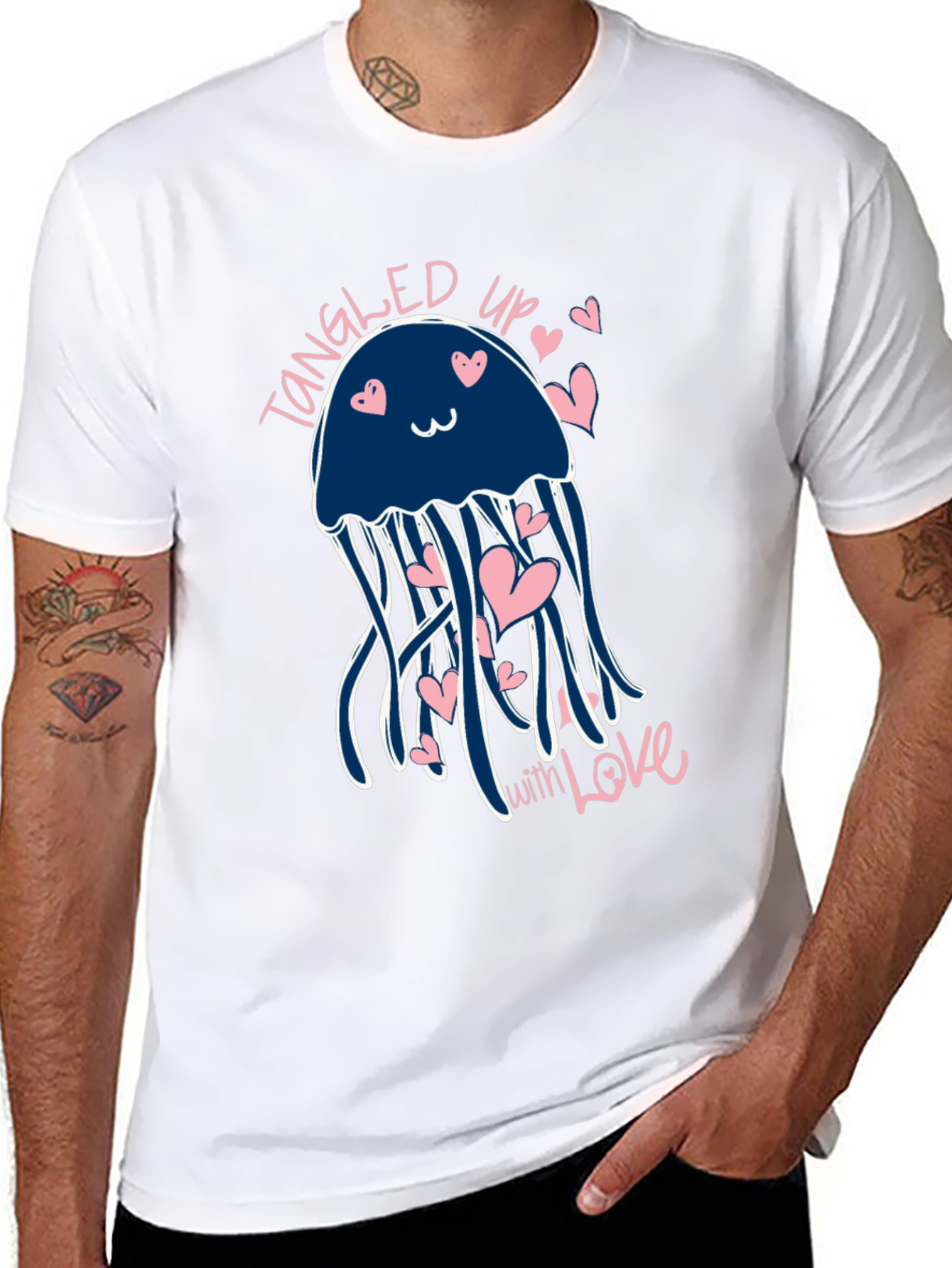 Tangled Up in Love Jellyfish Graphic T-Shirt