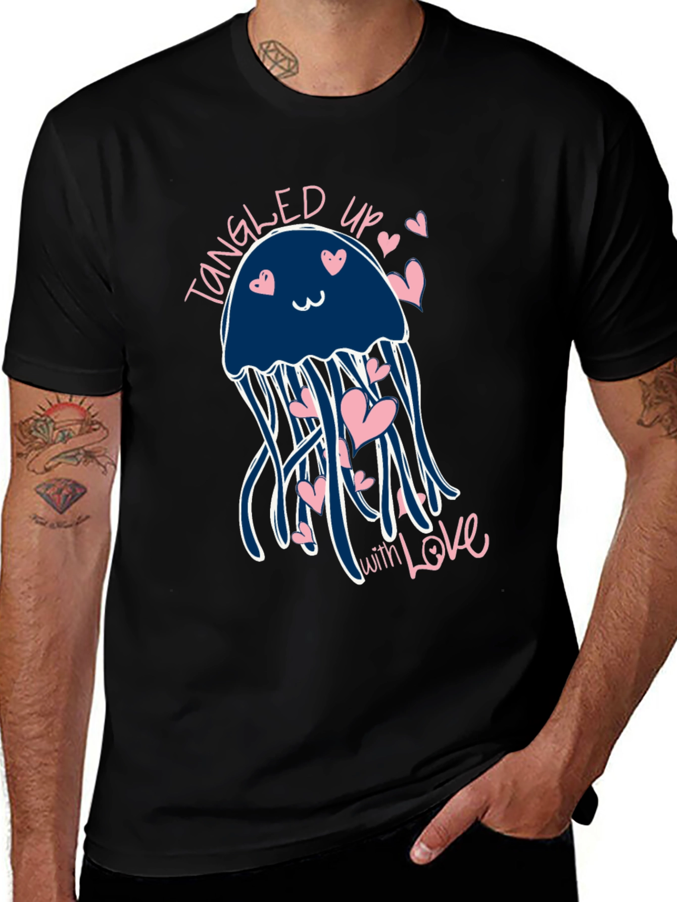 Tangled Up in Love Jellyfish Graphic T-Shirt
