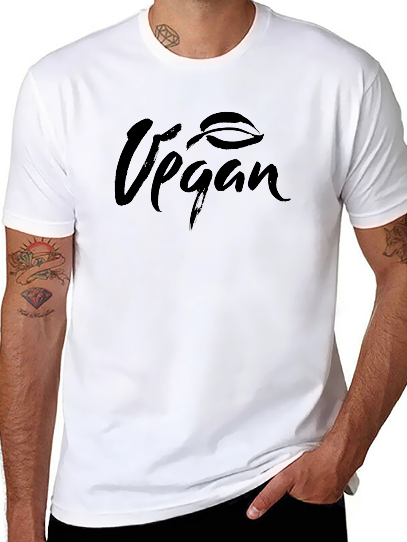 Vegan T-Shirt - Black Casual Wear