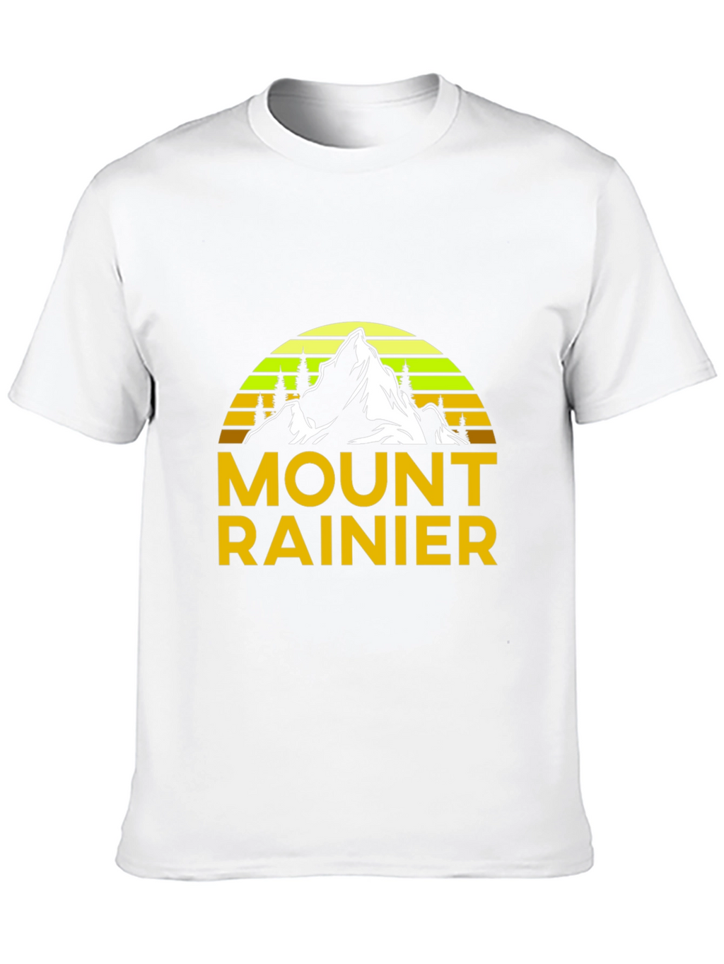 Mount Rainier Graphic Tee - Black Cotton Shirt
