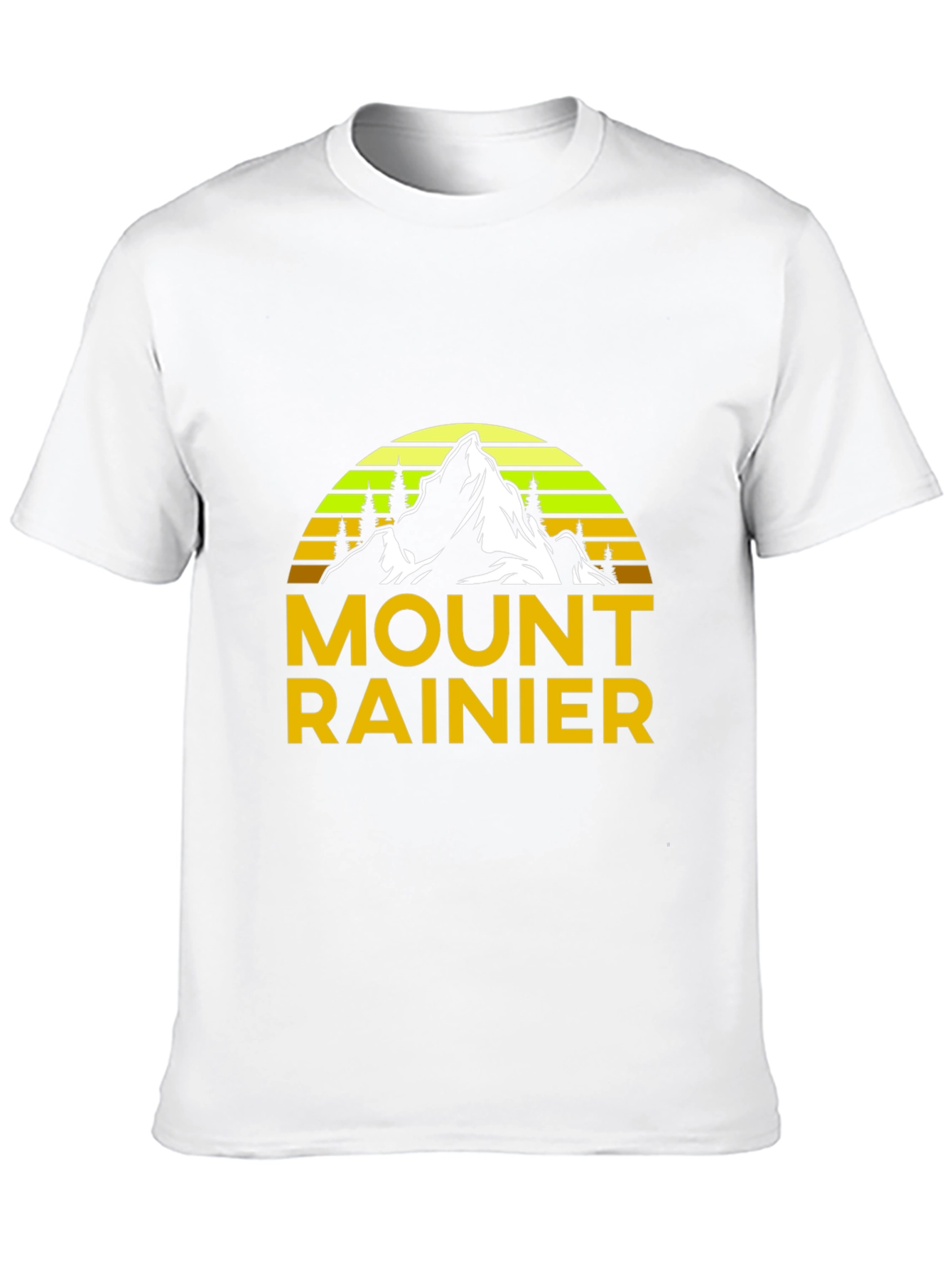 Mount Rainier Graphic Tee - Black Cotton Shirt