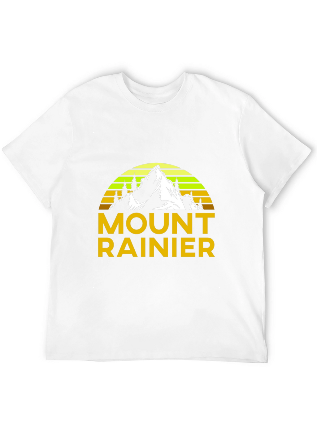 Mount Rainier Graphic Tee - Black Cotton Shirt