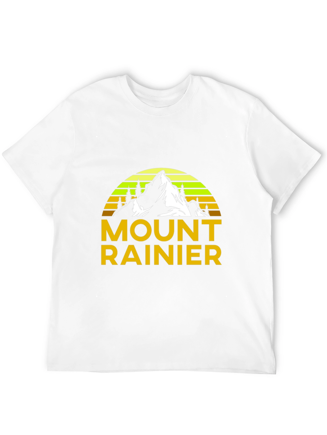 Mount Rainier Graphic Tee - Black Cotton Shirt