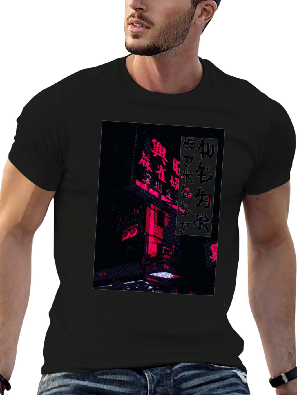 Cyberpunk Neon City T-Shirt