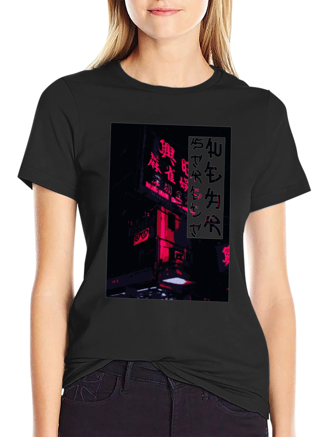 Cyberpunk Neon City T-Shirt