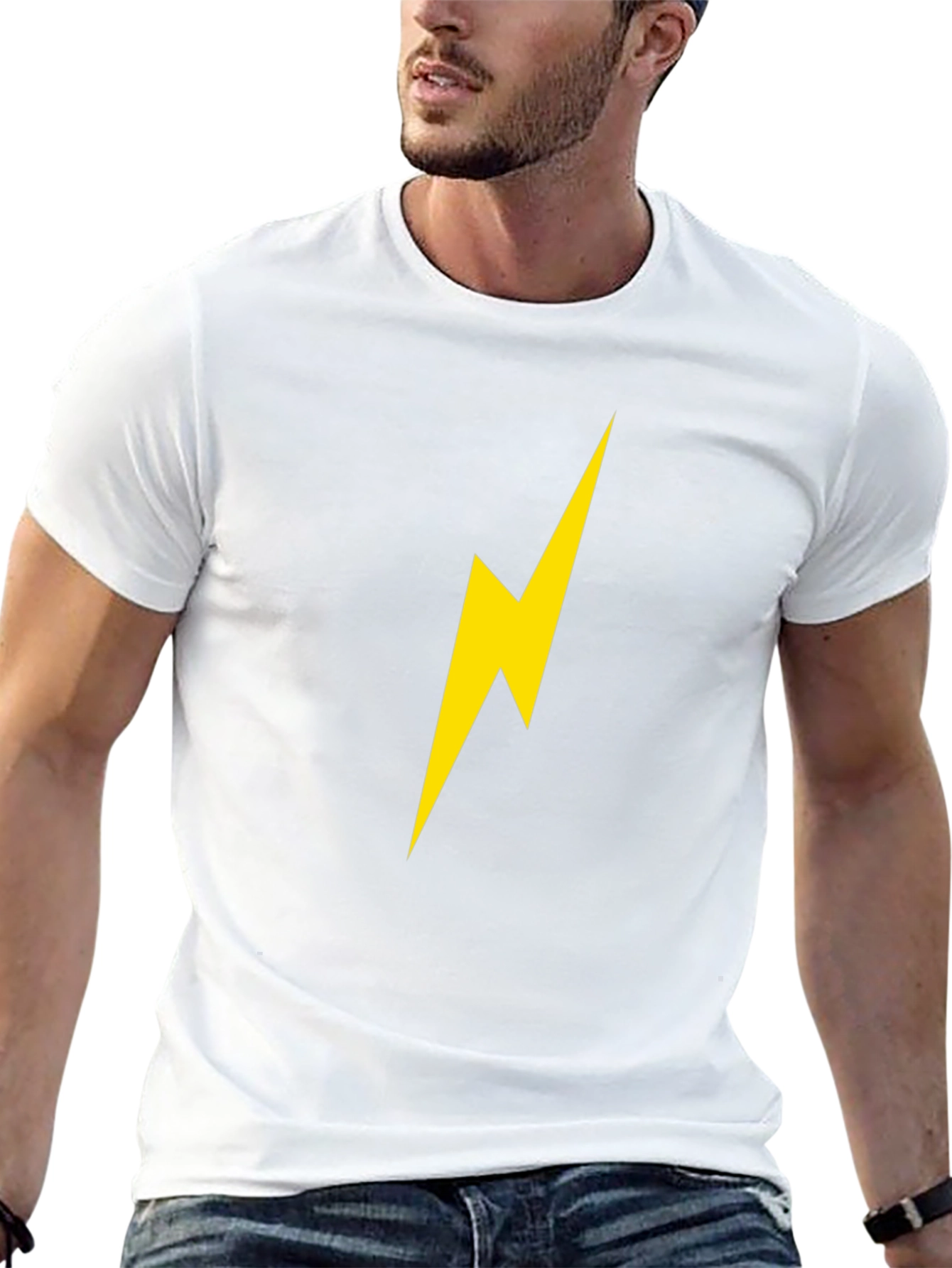 Lightning Bolt Graphic Tee - Modern Casual Style