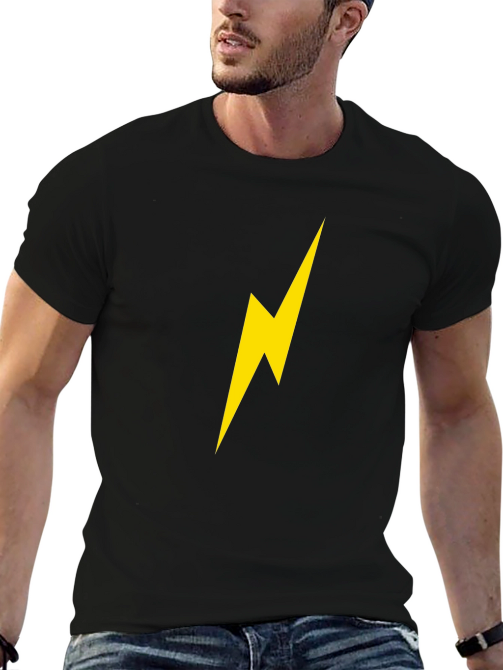 Lightning Bolt Graphic Tee - Modern Casual Style
