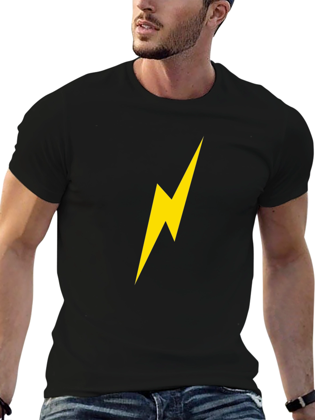 Lightning Bolt Graphic Tee - Modern Casual Style
