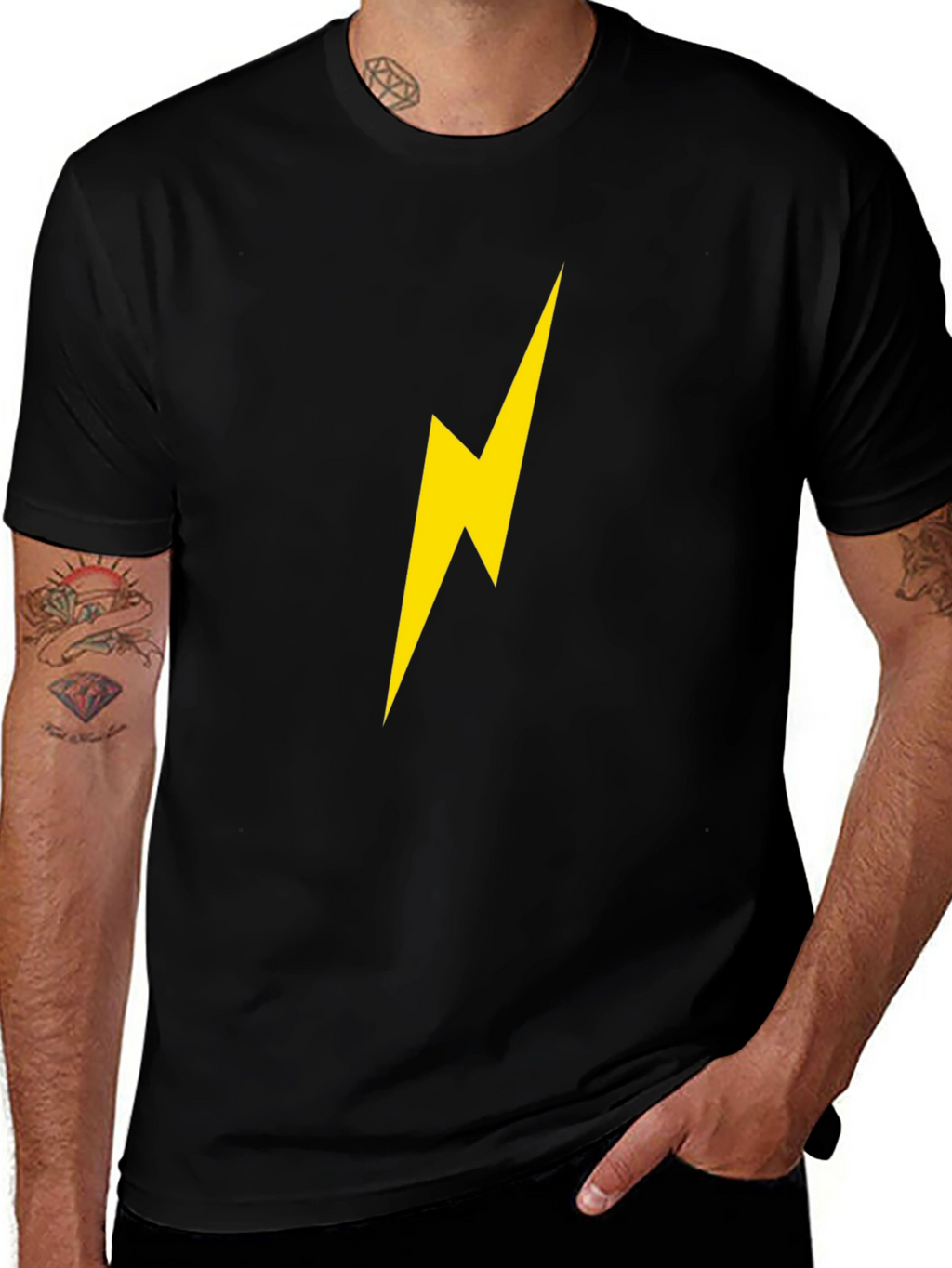 Lightning Bolt Graphic Tee - Modern Casual Style