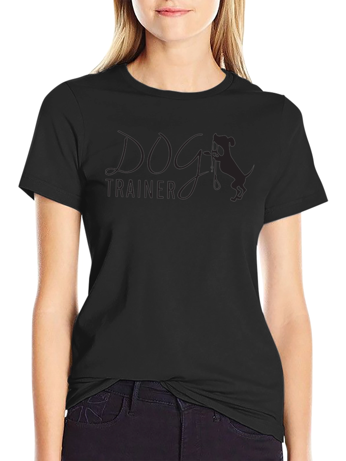 Dog Trainer T-Shirt - Stylish and Comfortable Black Tee