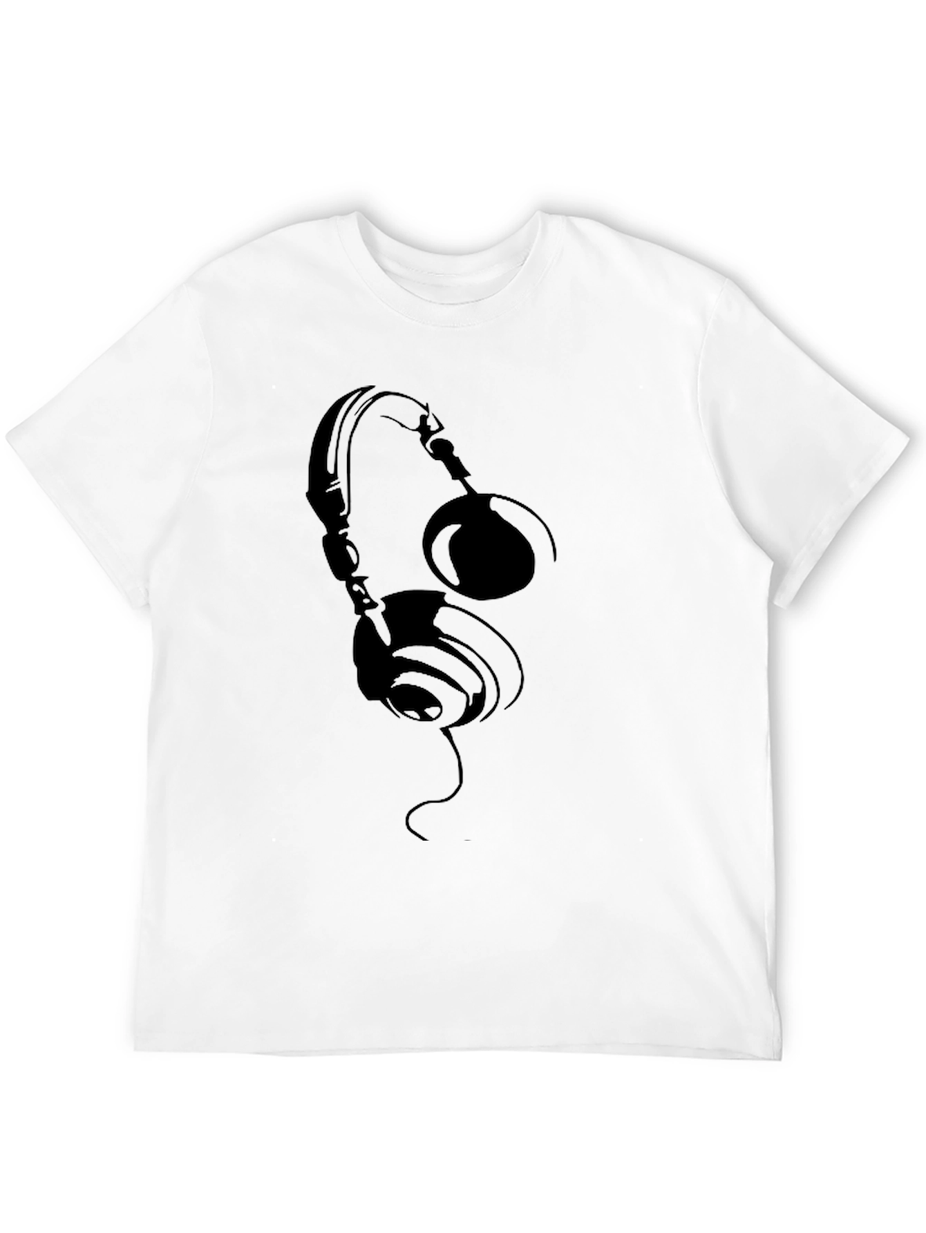 Headphones Graphic T-Shirt - Black