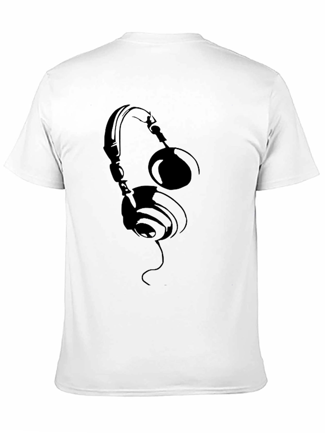 Headphones Graphic T-Shirt - Black