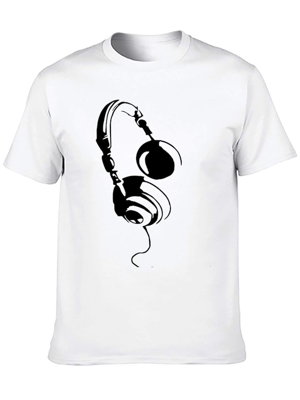 Headphones Graphic T-Shirt - Black
