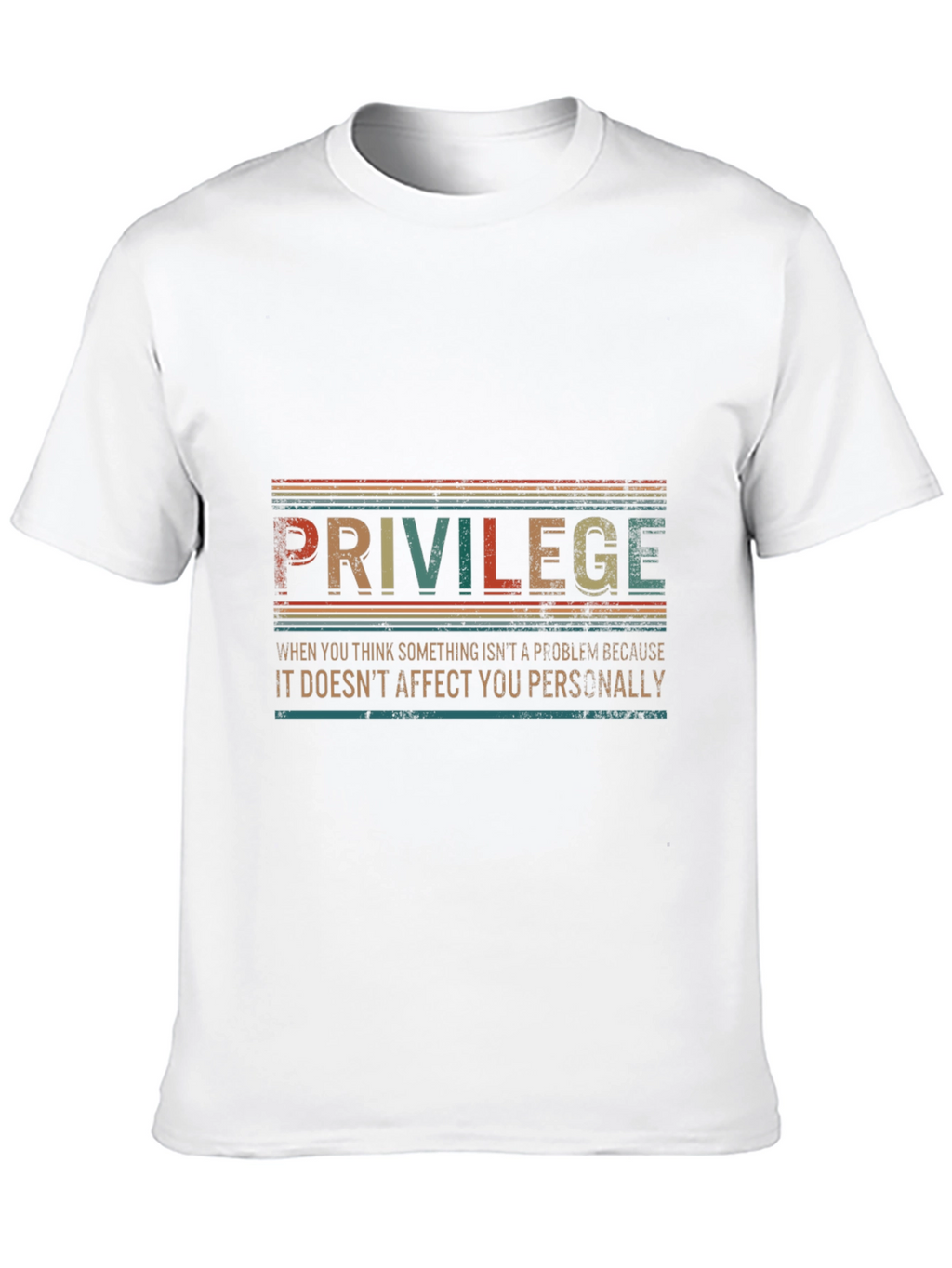 Privilege Graphic Tee - Retro Style Statement Shirt