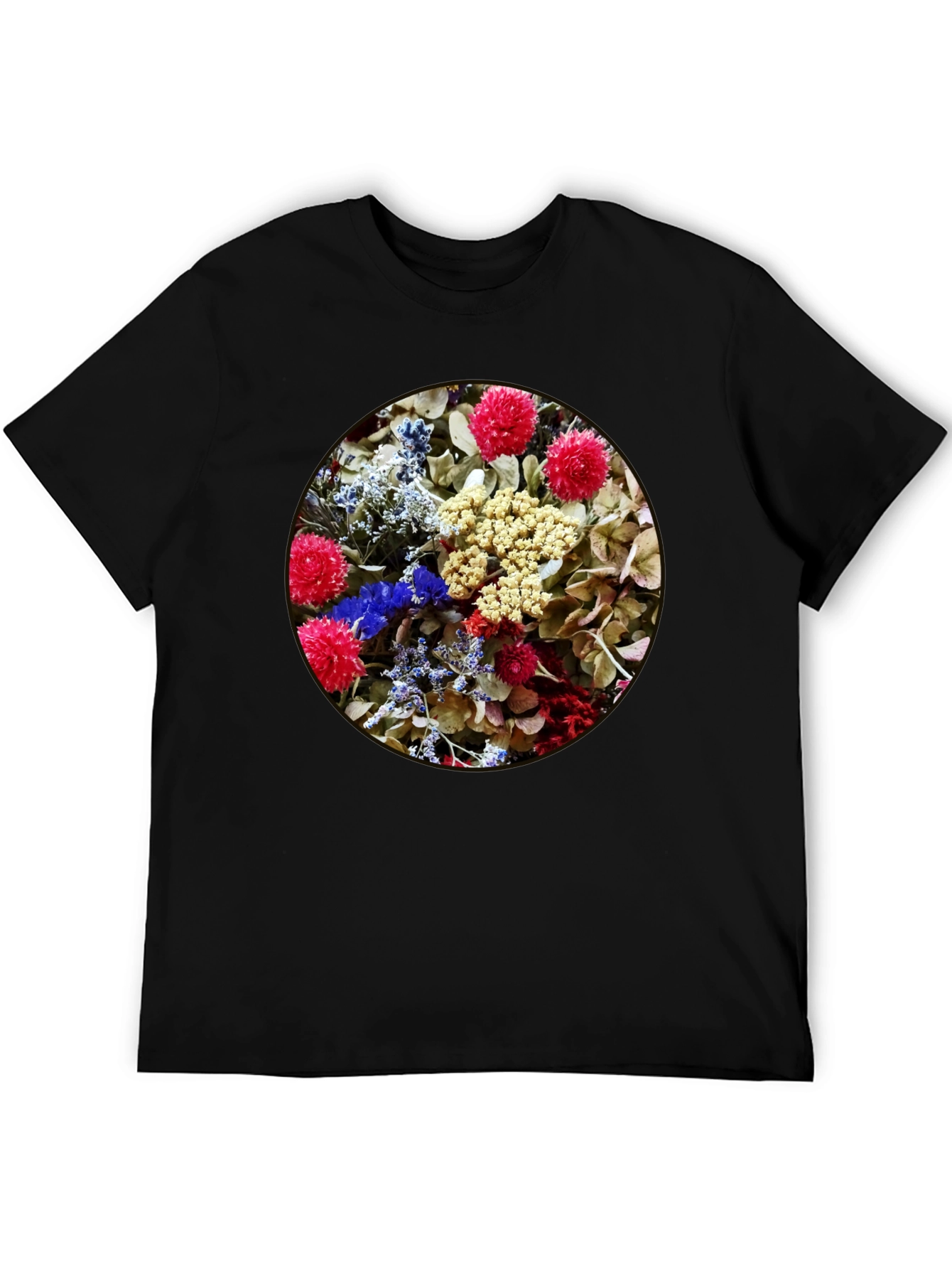 Floral Bouquet Black T-Shirt