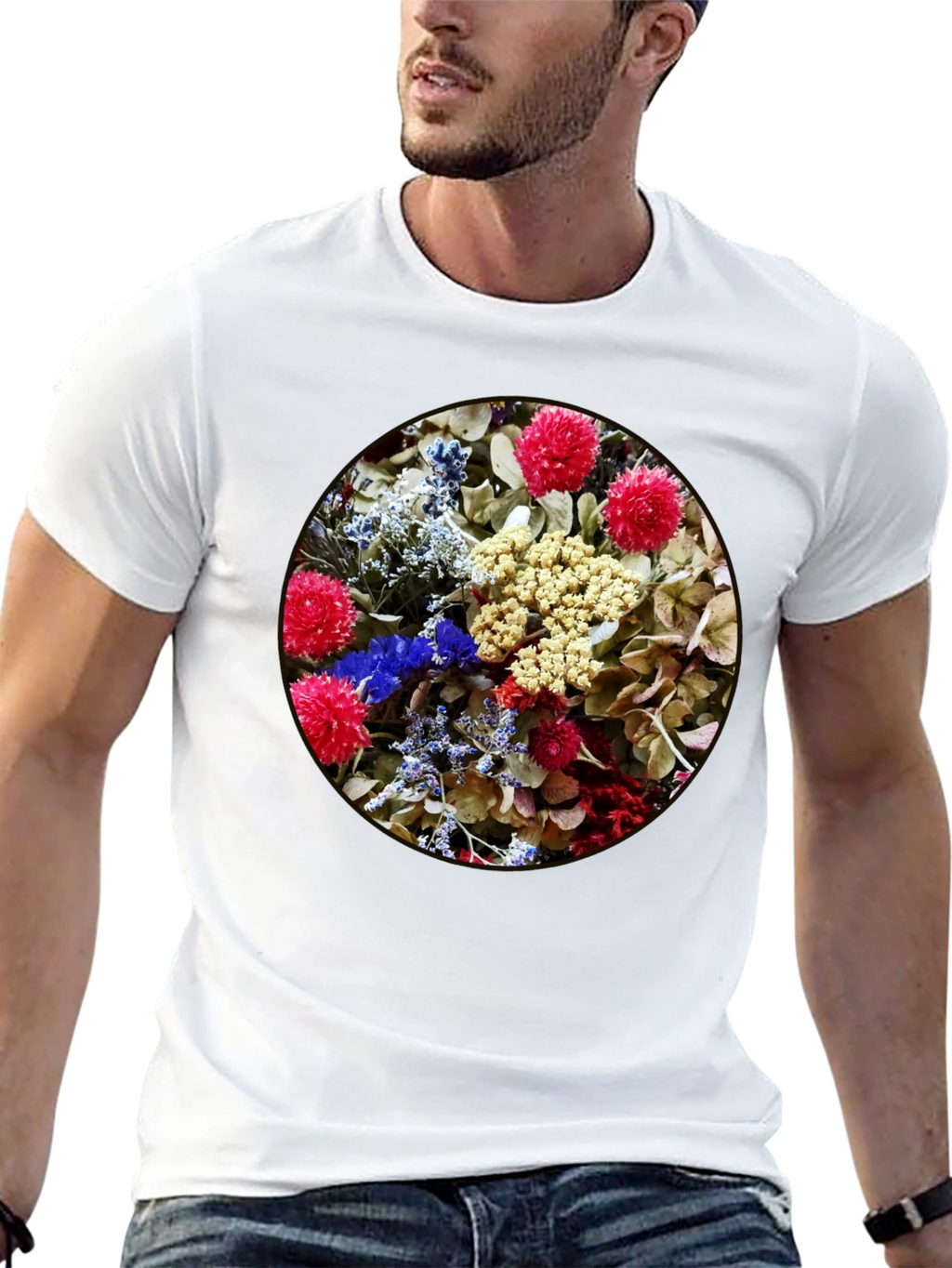 Floral Bouquet Black T-Shirt