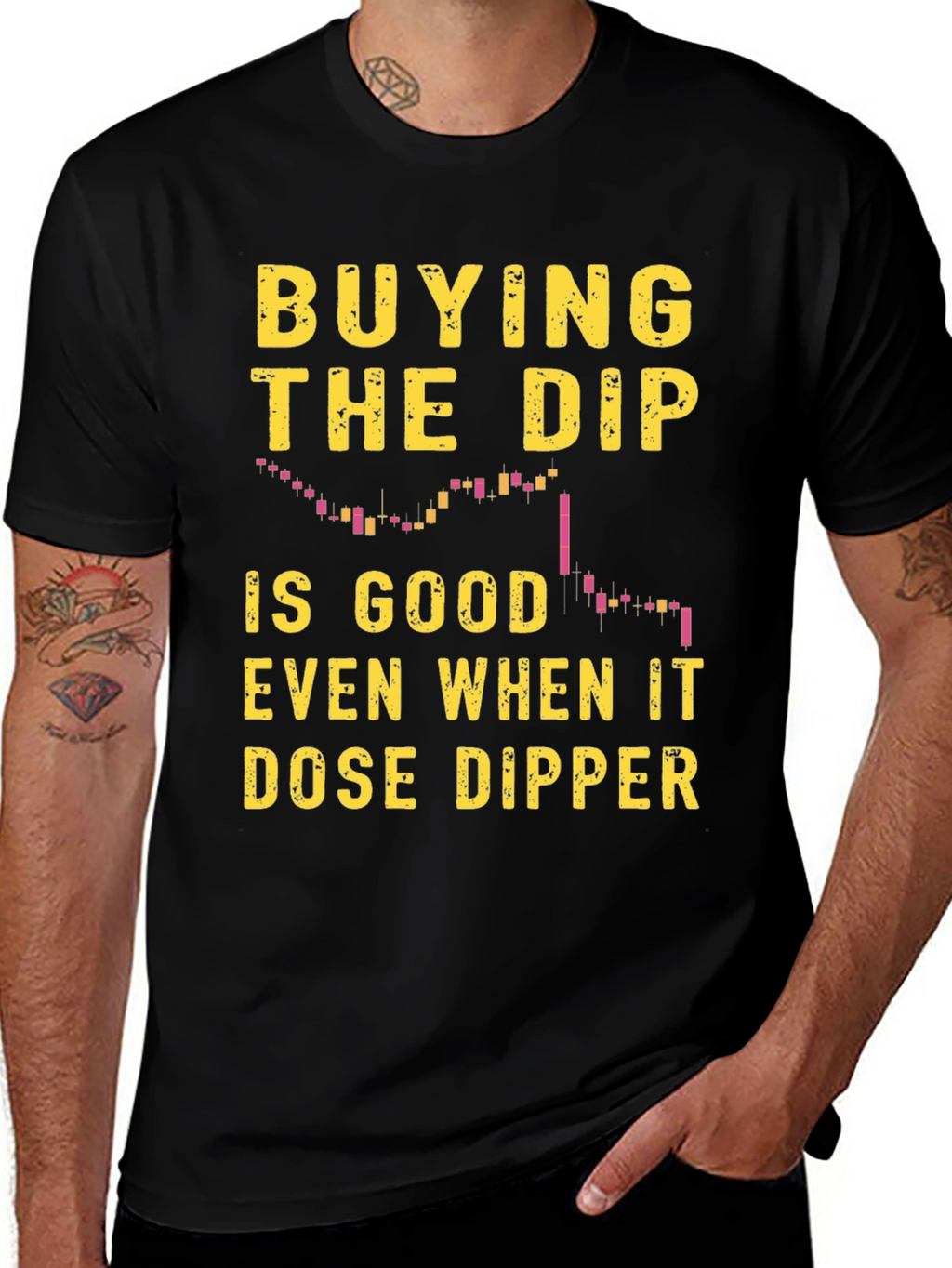 Buy the Dip Mens Black Graphic Tee
