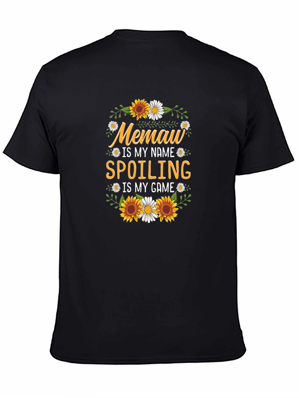 Memaw Spoiling Game T-Shirt Floral Design