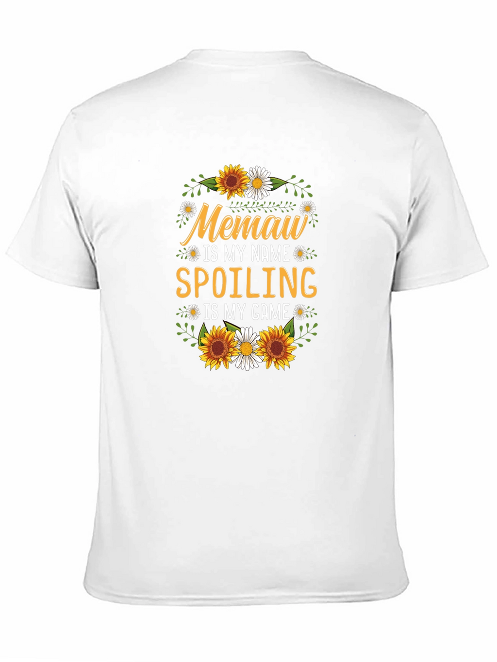 Memaw Spoiling Game T-Shirt Floral Design