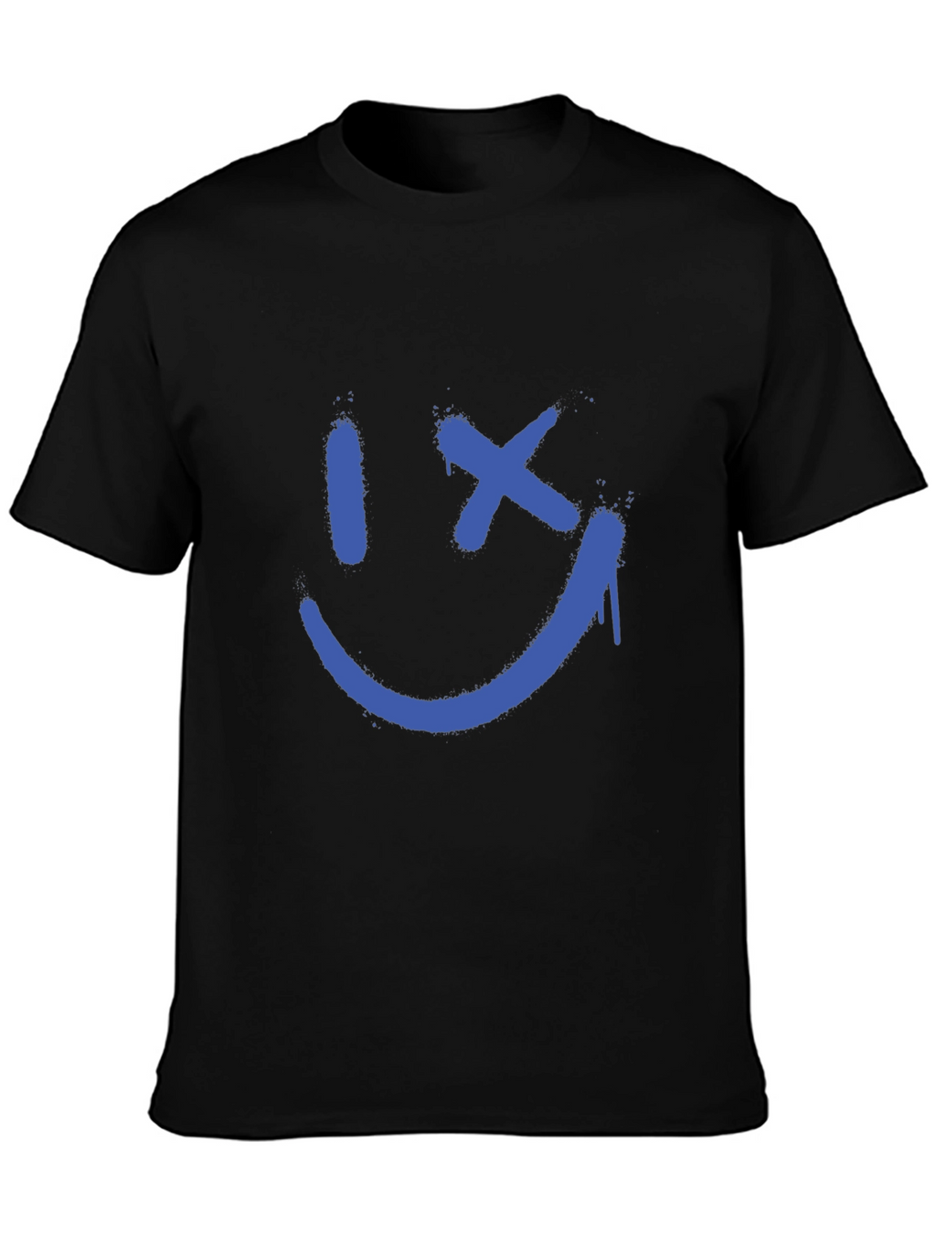 Smiley Face Graphic Black T-Shirt