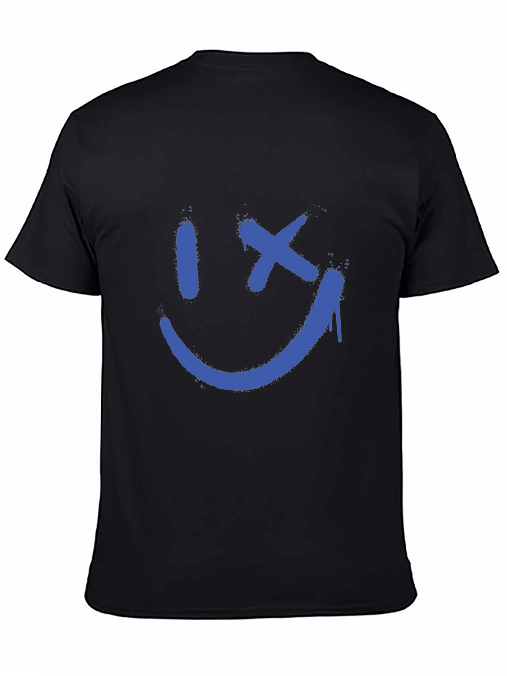Smiley Face Graphic Black T-Shirt