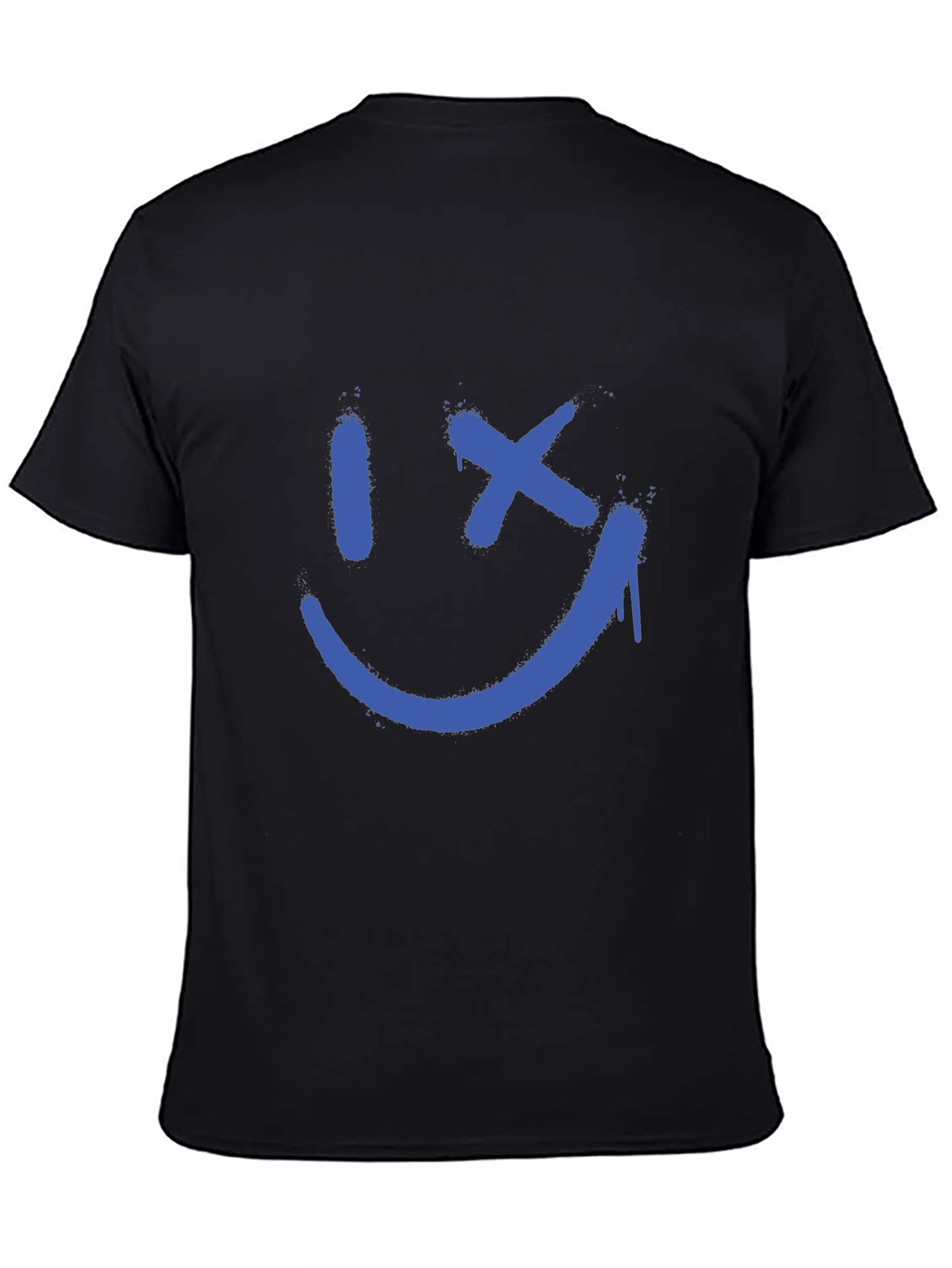 Smiley Face Graphic Black T-Shirt