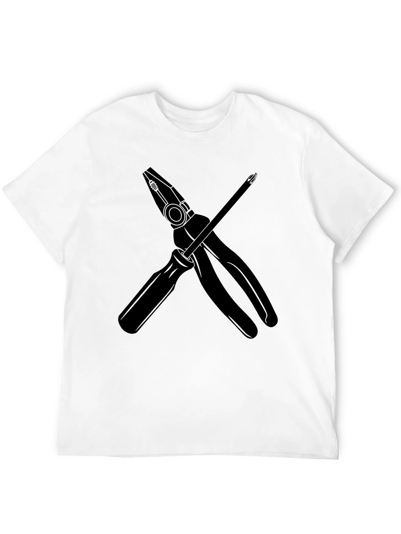 Pliers & Screwdriver Graphic T-Shirt - Black