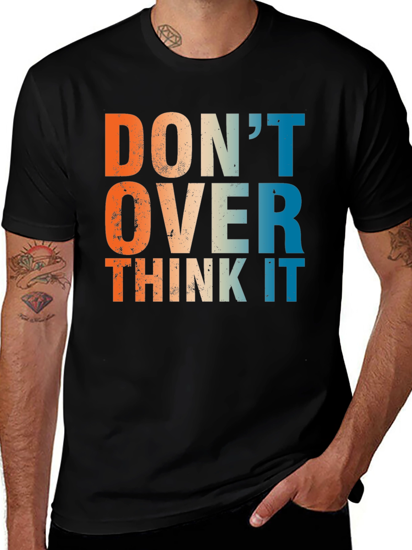 Dont Over Think It - Retro Graphic T-Shirt