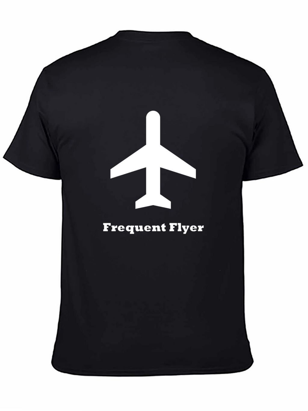 Frequent Flyer Graphic Tee - Black Cotton Airplane Shirt