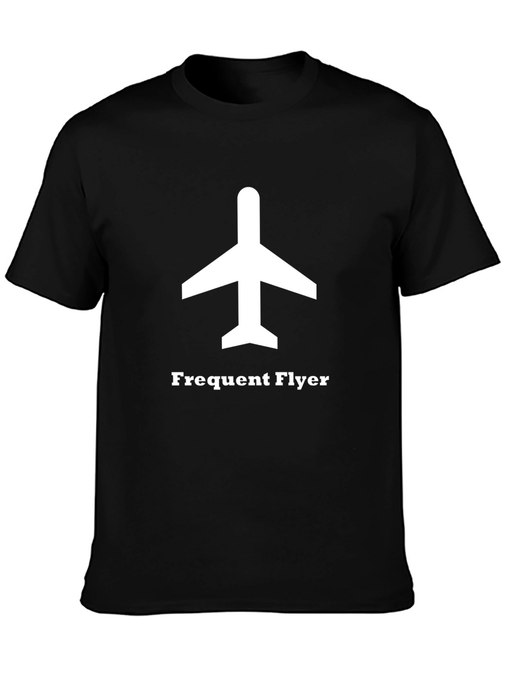 Frequent Flyer Graphic Tee - Black Cotton Airplane Shirt
