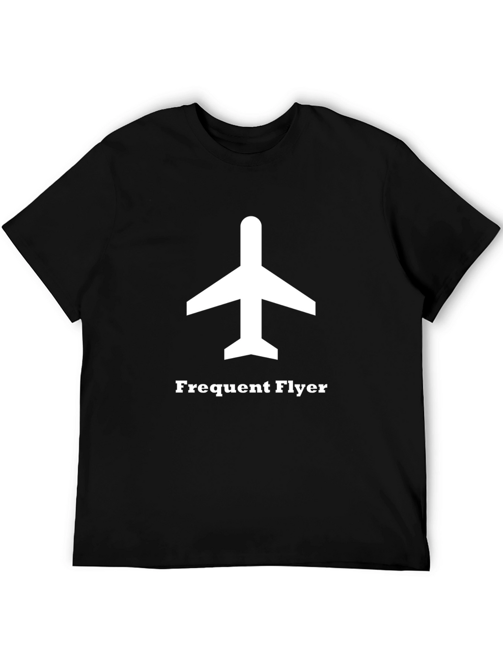 Frequent Flyer Graphic Tee - Black Cotton Airplane Shirt