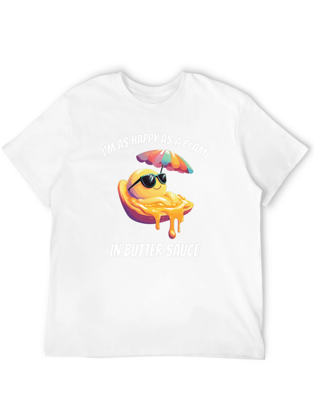 Happy Clam in Butter Sauce Graphic T-Shirt