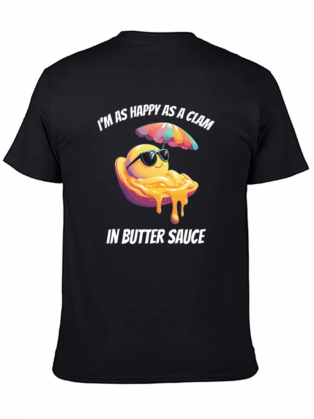 Happy Clam in Butter Sauce Graphic T-Shirt