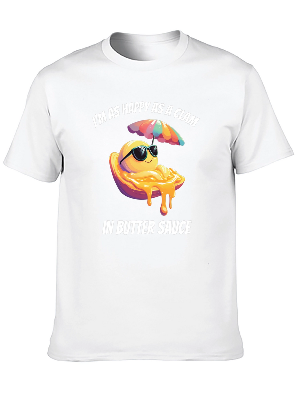 Happy Clam in Butter Sauce Graphic T-Shirt