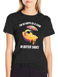 Happy Clam in Butter Sauce Graphic T-Shirt