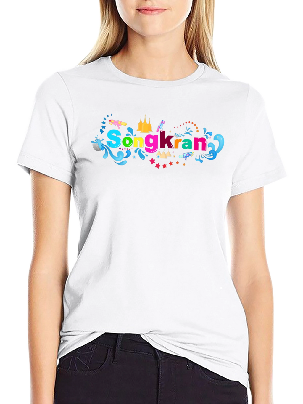 Songkran Festival Black T-Shirt